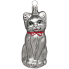 Katze, Eichhornkatze grau 11cm - Schatzhauser Weihnachtsschmuck