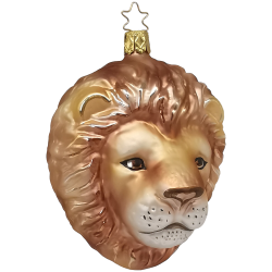 Löwe, Löwenkopf 10cm Inge-Glas® Schmuck, Weihnachtsschmuck