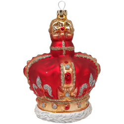 Krone königsrot 12cm Schatzhauser Thüringer Glas und Weihnachtsschmuck