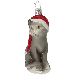 Zauberhafte Katze 11cm Inge-Glas® Christbaumschmuck Limited Edition