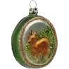 Waldidyll - Rehwild Ornament 6,5cm waldgrün Schatzhauser Weihnachtsschmuck