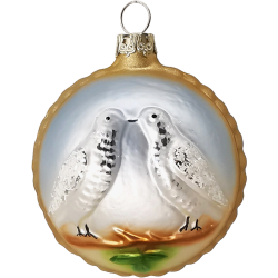 Verliebtes Turteln - Hochzeits-Tauben Ornament 6,5cm Schatzhauser Weihnachtsschmuck