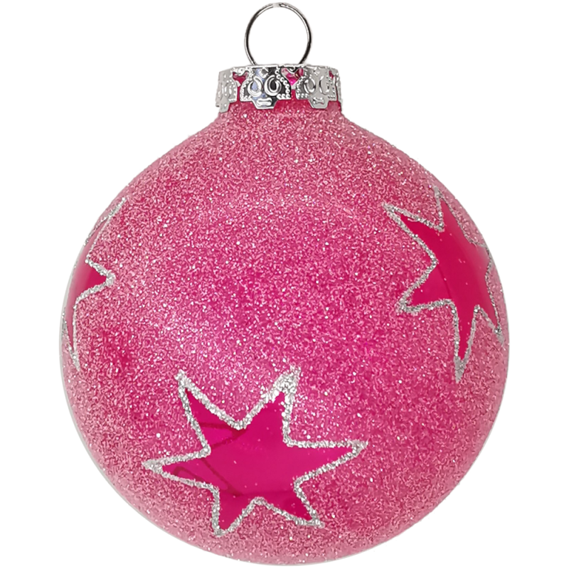 Weihnachtszauber Sternensand - Weihnachtskugel rosa Schatzhauser  Weihnachtsschmuck