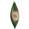 Reflex Olive 15cm, Fichtengrün matt, Spitzenbordüre - Schatzhauser Weihnachtsschmuck