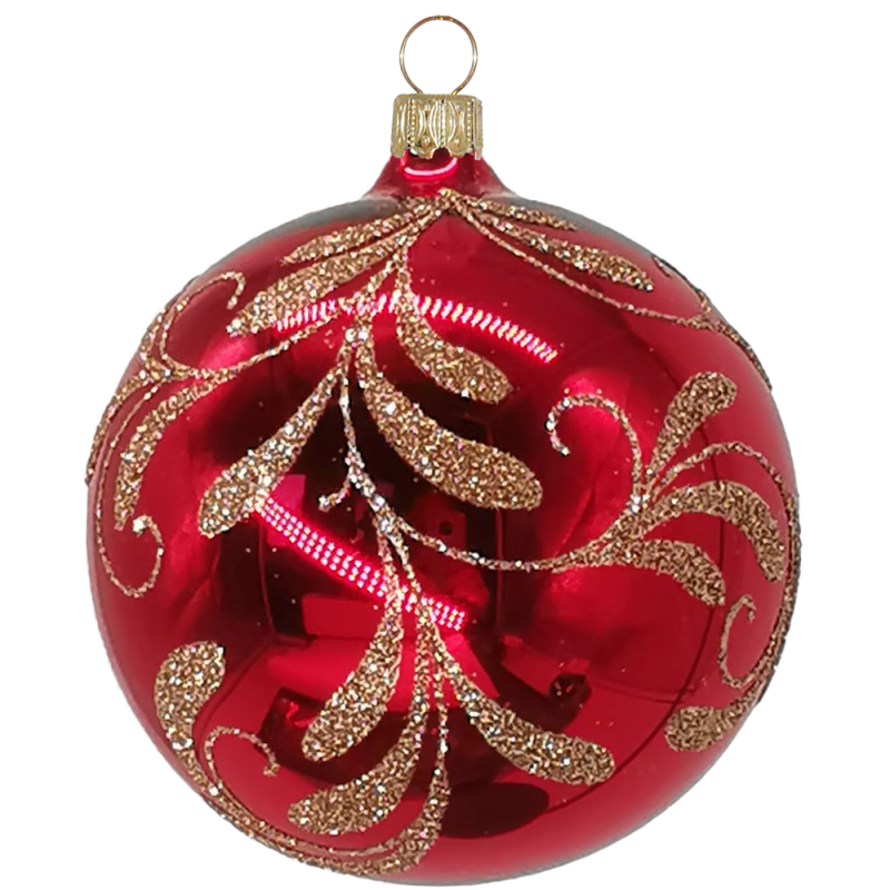 Blütenbouquet Schatzhauser rot Glaskunst Lauschaer der in Weihnachtswelt - Seiffen Weihnachtskugel