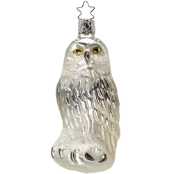 Schneeeule Glasvogel 11,5cm Inge-Glas® Weihnachtsschmuck