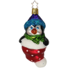 Mollig warm, Pinguin Weihnachtsmütze 10,5cm Inge-Glas® Weihnachtsschmuck