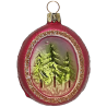 Waldidyll - Reh Ornament 6,5cm rot Schatzhauser Weihnachtsschmuck