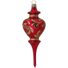 Romantik Ornament Rot matt Schatzhauser Thüringer Glas und Weihnachtsschmuck