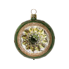Reflexkugel Ø 6cm, Fichtengrün grün glanz, Spitzenbordüre - Schatzhauser Weihnachtsschmuck