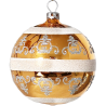 Weihnachtskugel Ø 8cm barock gold Schatzhauser Weihnachtsschmuck