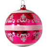 Weihnachtskugel Ø 8cm barock pink Schatzhauser Weihnachtsschmuck