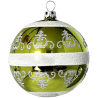 Weihnachtskugel Ø 8cm barock grün Schatzhauser Weihnachtsschmuck