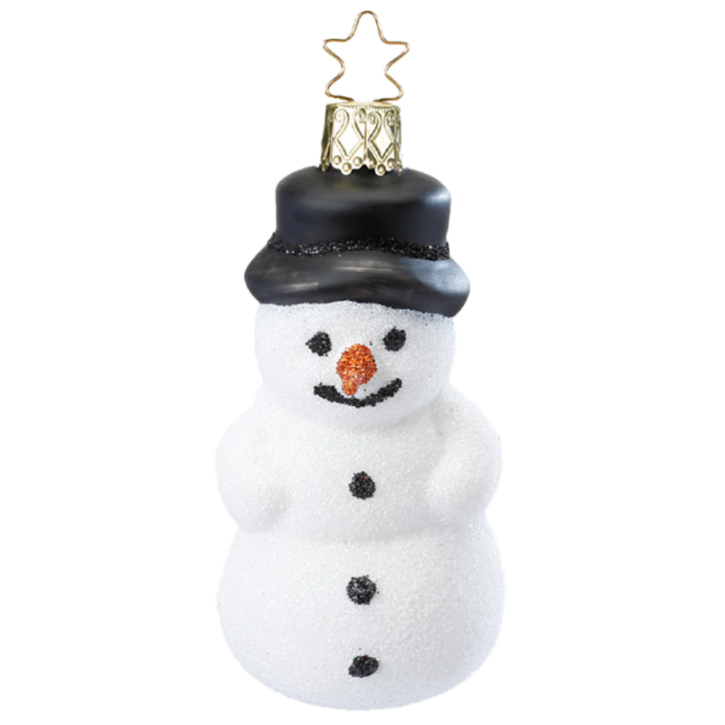 Schneemann Siegfried Schnee 8cm Inge-Glas Manufaktur Weihnachtsschmuck