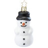 Schneemann Siegfried Schnee 8cm Inge-Glas Manufaktur Weihnachtsschmuck