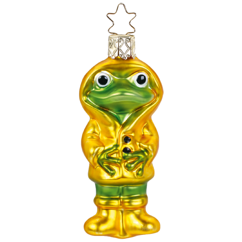 Wetterfrosch, Cape der Frosch 8,5cm Inge-Glas® Manufaktur Weihnachtsschmuck