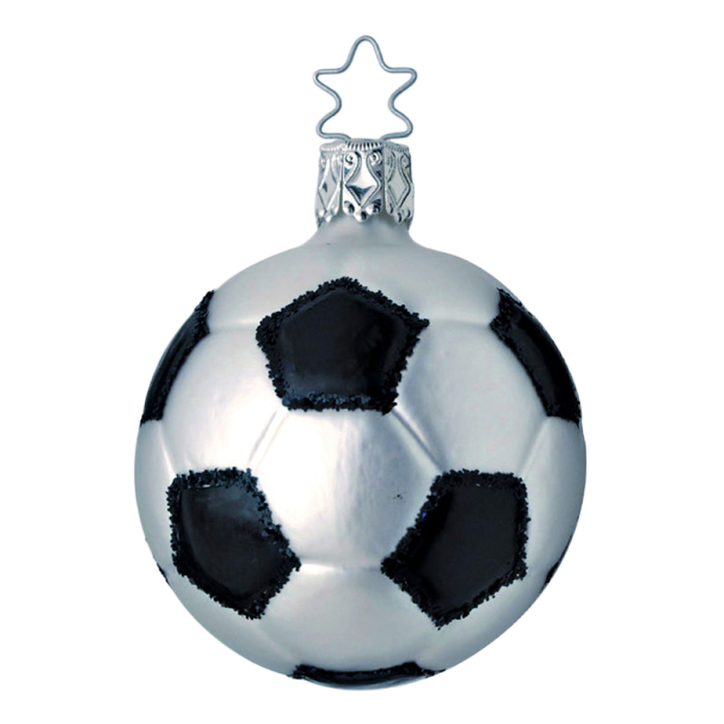 Fußball 7,5cm Inge-Glas® Weihnachtsschmuck