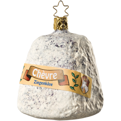 Käse, Ziegenkäse 8,5cm Inge-Glas® Manufaktur Weihnachtsschmuck