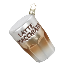 Latte Macchiato Kaffeezeit 10cm Inge-Glas Weihnachtsschmuck
