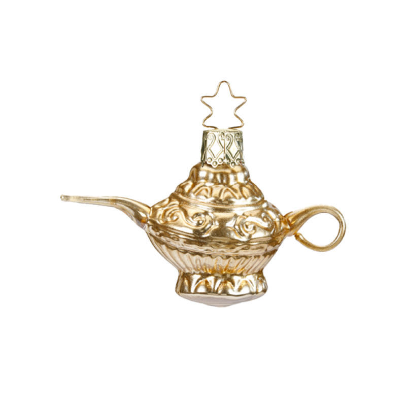 Aladins Wunderlampe 5cm Inge-Glas Zauberwald Weihnachtsschmuck