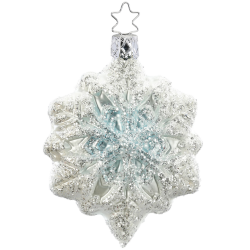 Schneeflocke, Schneekristall 9cm Inge-Glas Christbaumschmuck