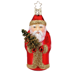 Santa, Weihnachtsmann rot 10,5cm Inge-Glas® Manufaktur Christbaumschmuck