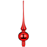 Spitze, rote Christbaumspitze glänzend, Ø 7cm x 30cm - Inge-Glas Weihnachtsschmuck