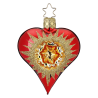 Herz, Reflexherz rot glänzend 8cm Inge-Glas® Christbaumschmuck