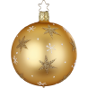 Christbaumkugel Sternenhimmel Inkagold matt Ø 8cm Inge-Glas Weihnachtsschmuck