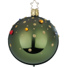 Weihnachtskugel Funkelndes Fest Ø 8cm Jagdgrün glänzend Inge-Glas Weihnachtsschmuck