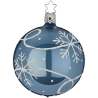 Christbaumkugel Winterzauber Himmelsblau Opal Ø 8cm Inge-Glas Weihnachtsschmuck