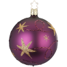 Weihnachtskugel Sternenband Ø 8cm Traubelila matt Inge-Glas Weihnachtsschmuck