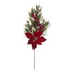 Stechpalmen Beeren Zweig mit Weihnachtsstern 71cm Goodwill
