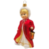 Engel Christkind mit Laterne, rot 12cm - Schatzhauser Weihnachtsschmuck