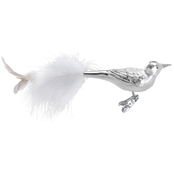 White Feathers 11cm Vogel Inge-Glas® Manufaktur Weihnachtsschmuck