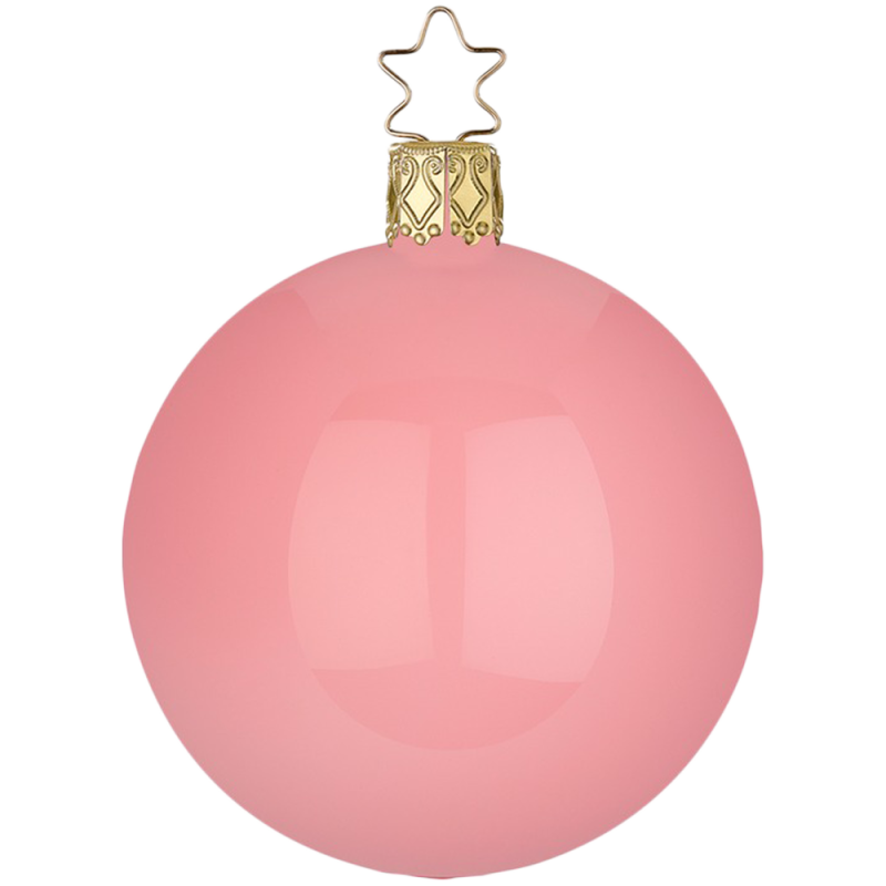 Christbaumkugeln rosa emaille Ø 8cm - Inge-Glas Christbaumschmuck