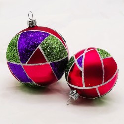 Weihnachtskugeln pink / lila / grün Schatzhauser Weihnachtswelt