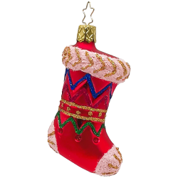 Gabenstrumpf Weihnachtswelt Glasornament von Inge-Glas