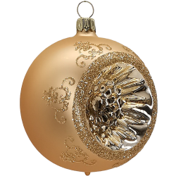 Reflexkugel gold matt Ø8cm Schatzhauser Thüringer Glas und Weihnachtsschmuck