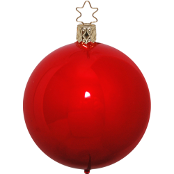 Christbaumkugeln rot opal Ø 8cm - Inge-Glas Christbaumschmuck