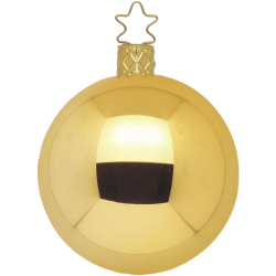 Christbaumkugeln gold, inkagold glänzend Ø 8cm - Inge-Glas Christbaumschmuck