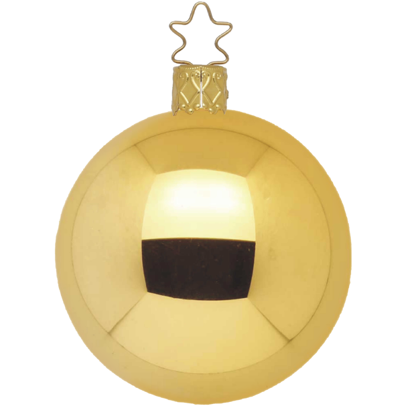 Christbaumkugeln gold, inkagold glänzend Ø 8cm - Inge-Glas Christbaumschmuck