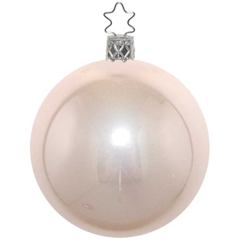 Christbaumkugeln champagner opal Ø 8cm - Inge-Glas Christbaumschmuck