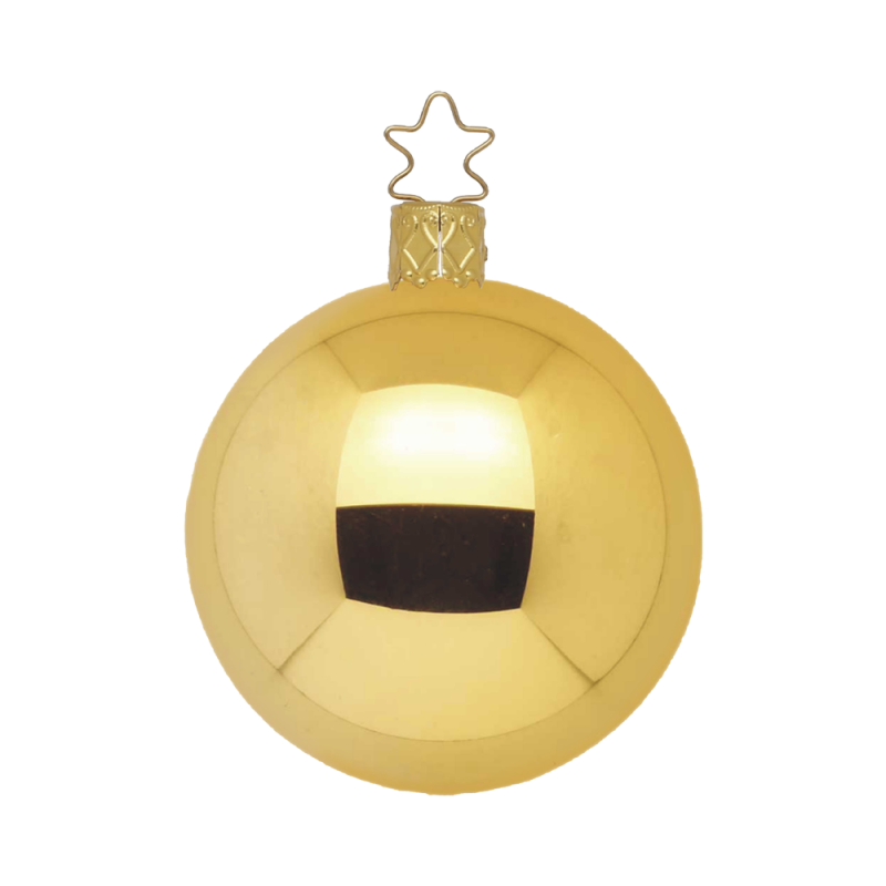 Christbaumkugeln gold, inkagold glänzend Ø 6cm - Inge-Glas Christbaumschmuck