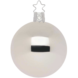 Christbaumkugeln elfenbein glänzend Ø 10cm - Inge-Glas Christbaumschmuck