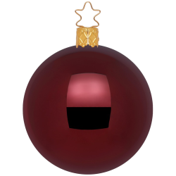 Christbaumkugeln Anderswelt Ø12cm Portwein rot Inge Glas® Schmuck Christbaumschmuck