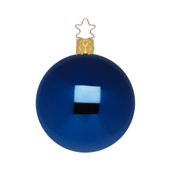 Christbaumkugeln Anderswelt Ø 6cm Mitternacht Blau glänzend Inge Glas® Schmuck Christbaumschmuck