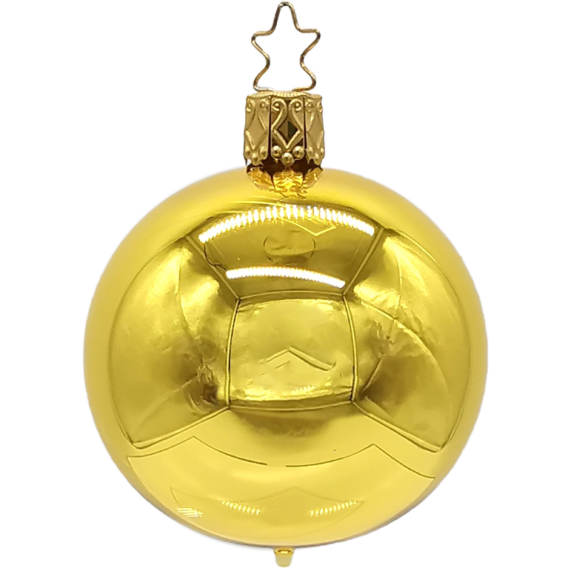 Christbaumkugeln gelbgold glänzend Ø 10cm - Inge-Glas Christbaumschmuck