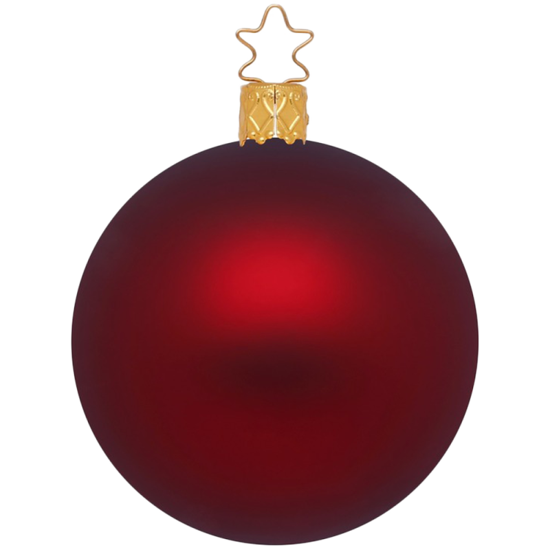 Christbaumkugeln Anderswelt Ø 8cm Portwein matt Inge Glas® Schmuck Christbaumschmuck