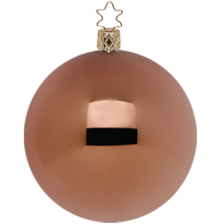 Christbaumkugeln Ø 8cm braun glänzend Inge Glas® Schmuck Christbaumschmuck